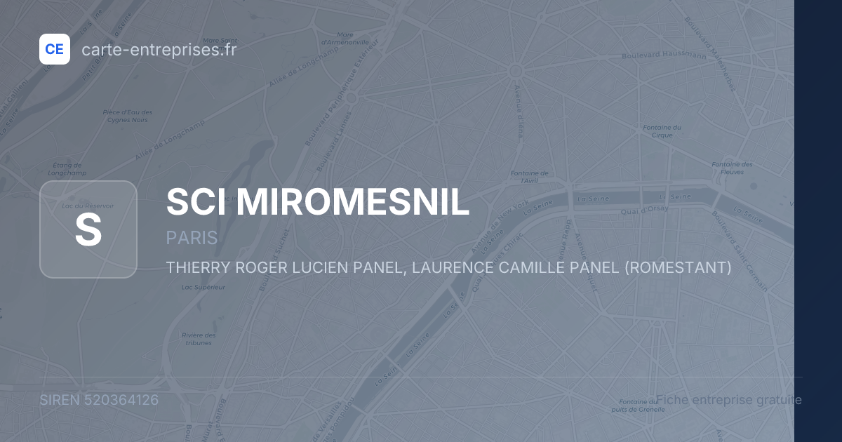 SCI MIROMESNIL — 520364126 — fiche entreprise