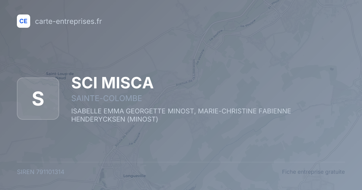 SCI MISCA — 791101314 — fiche entreprise