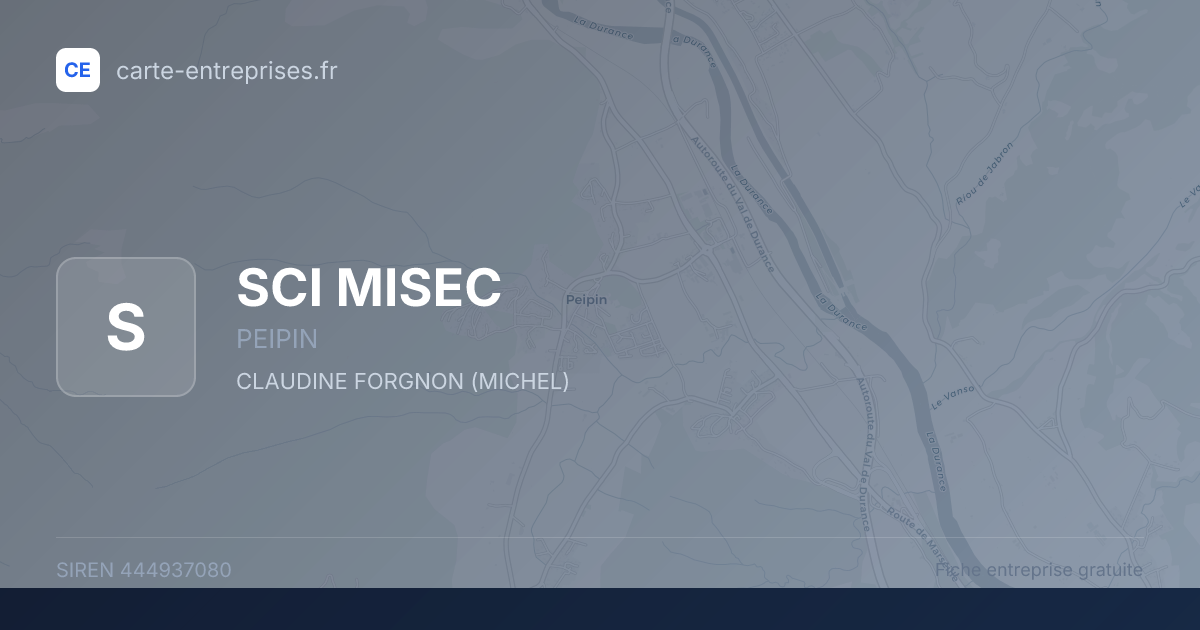 SCI MISEC — 444937080 — fiche entreprise