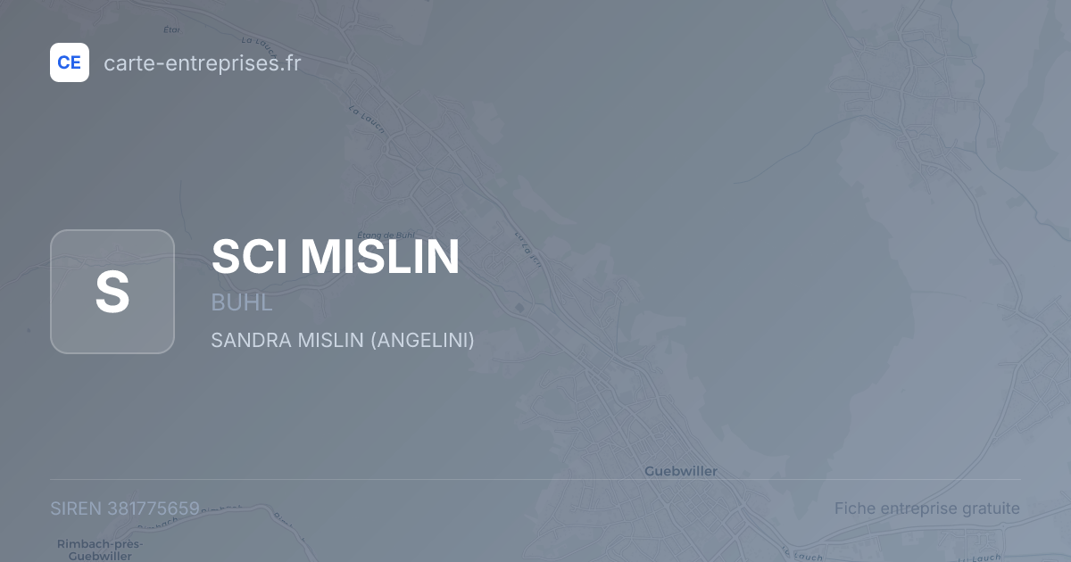 SCI MISLIN — 381775659 — fiche entreprise