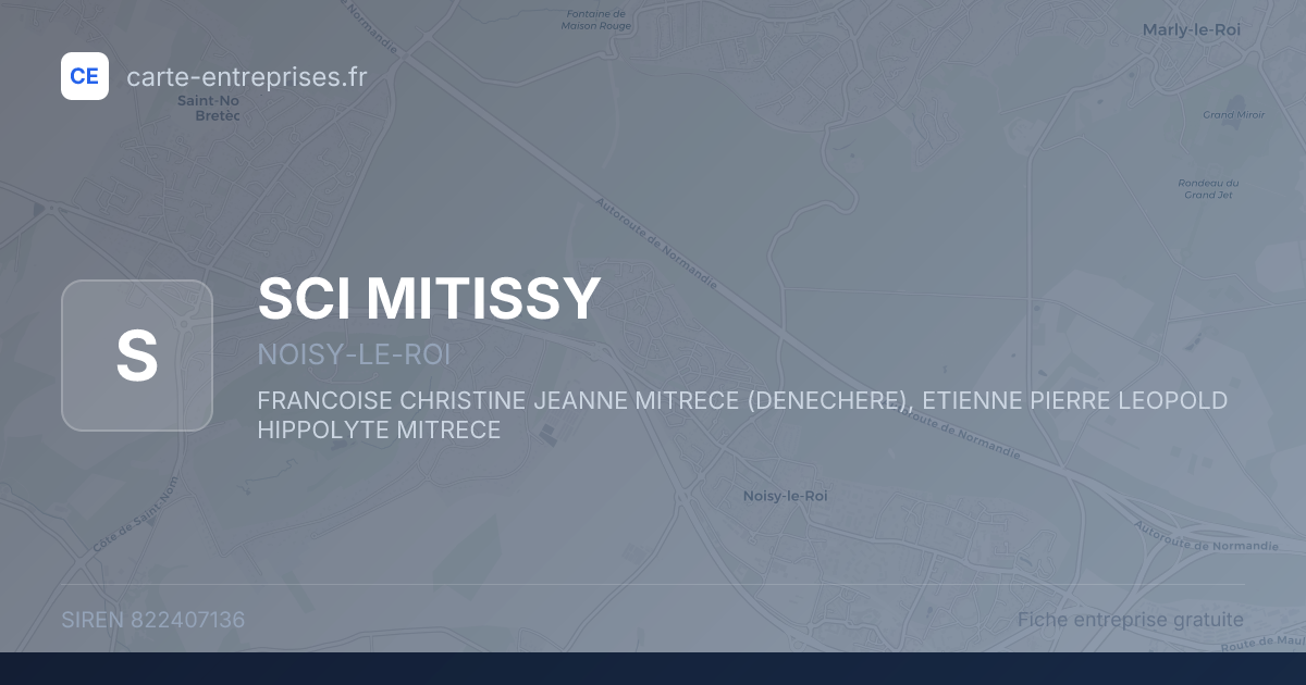 SCI MITISSY — 822407136 — fiche entreprise