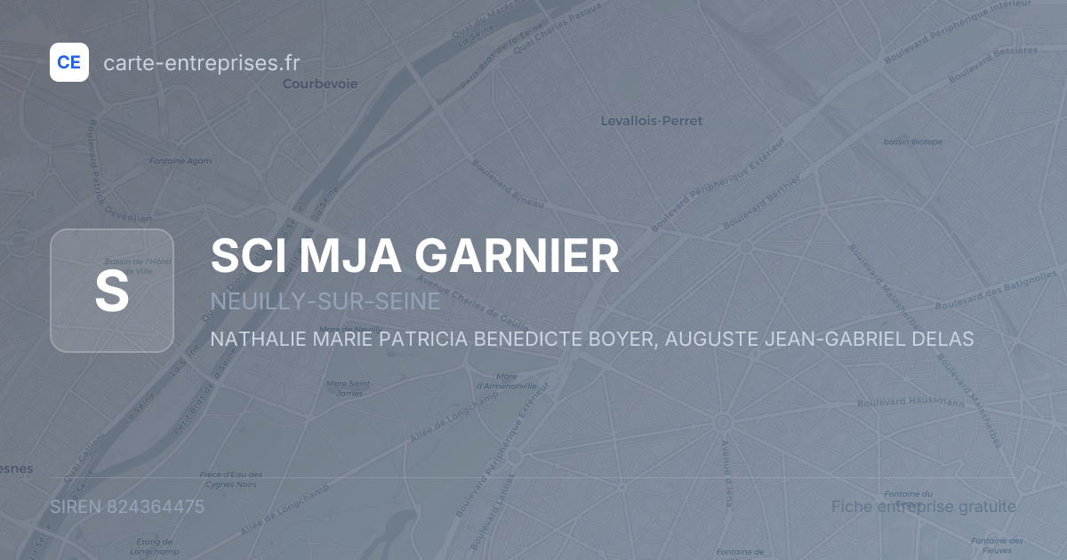SCI MJA GARNIER — 824364475 — fiche entreprise