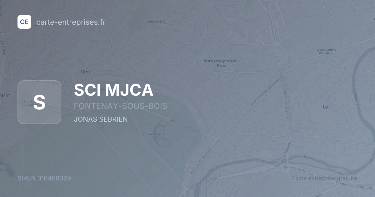 SCI MJCA — 316469329 — fiche entreprise