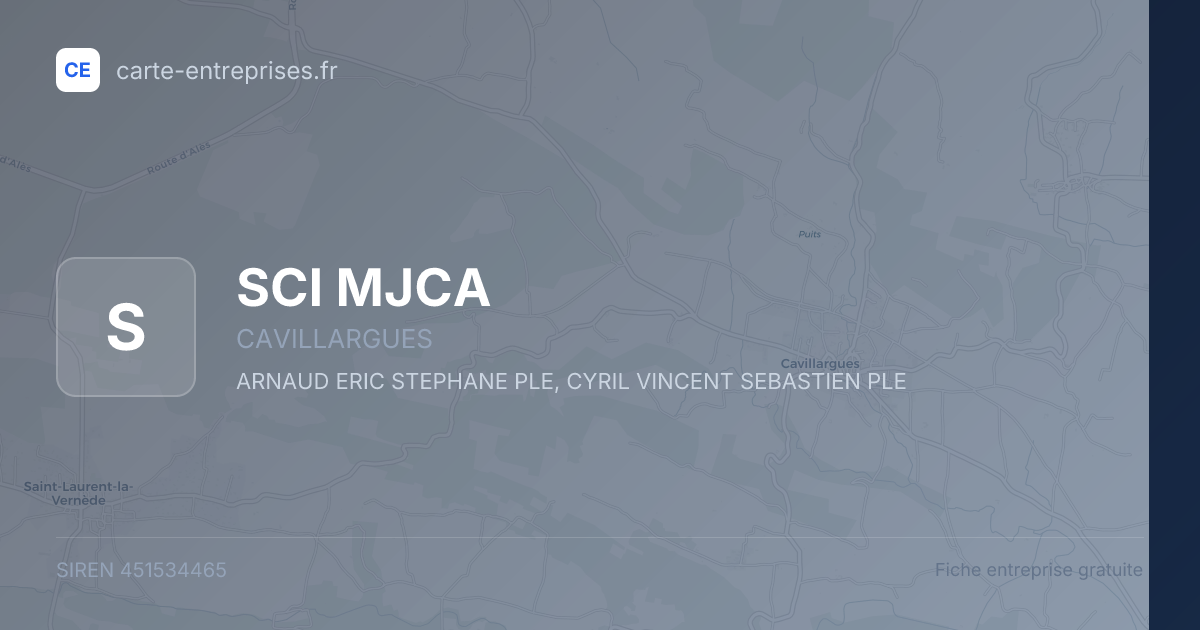 SCI MJCA — 451534465 — fiche entreprise