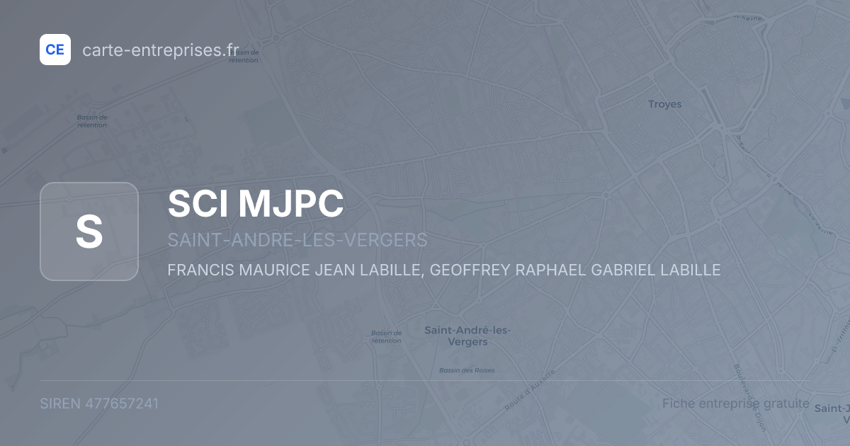 SCI MJPC — 477657241 — fiche entreprise
