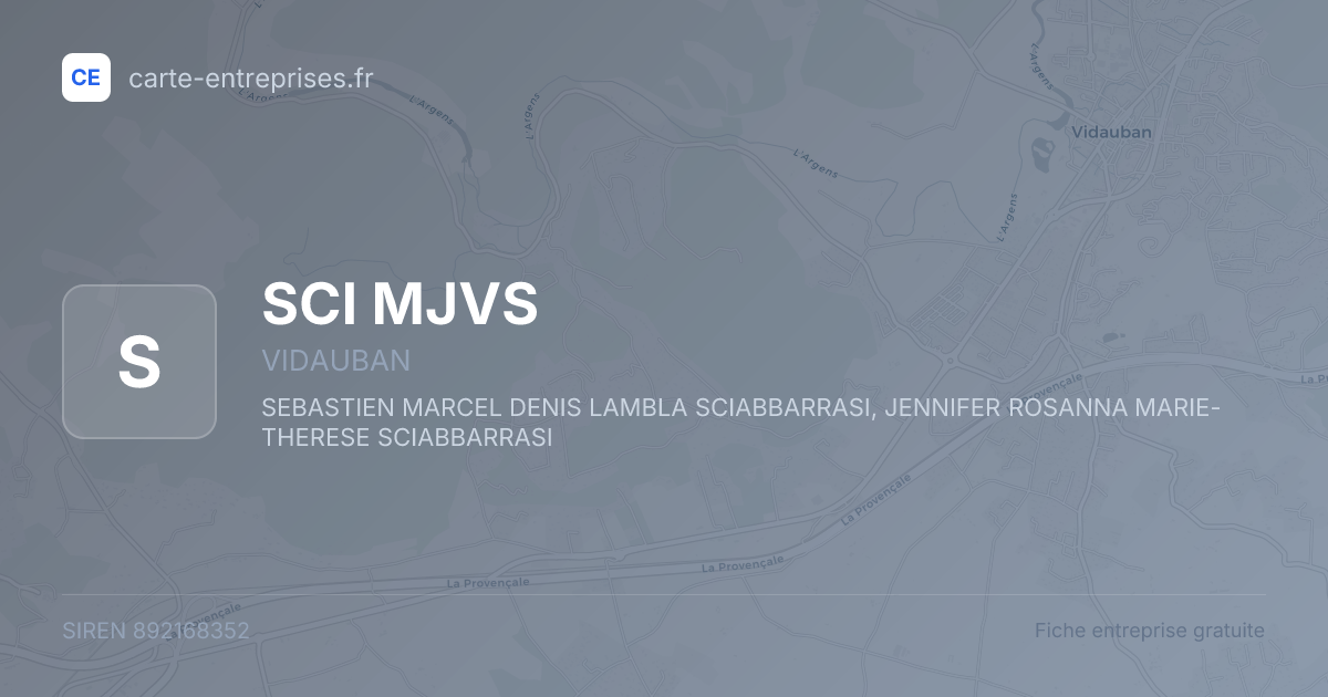 SCI MJVS — 892168352 — fiche entreprise