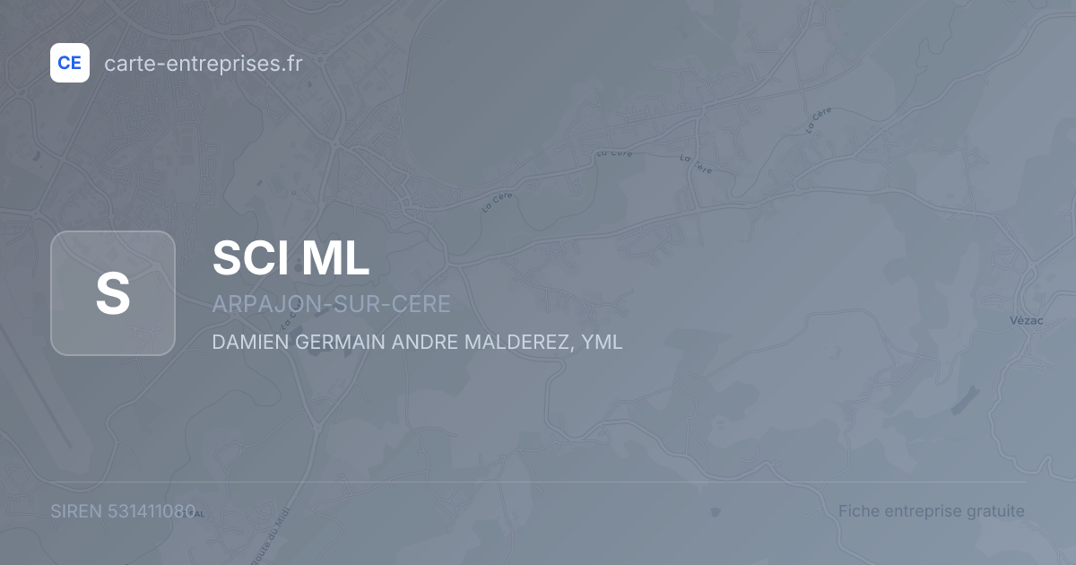 SCI ML — 531411080 — fiche entreprise