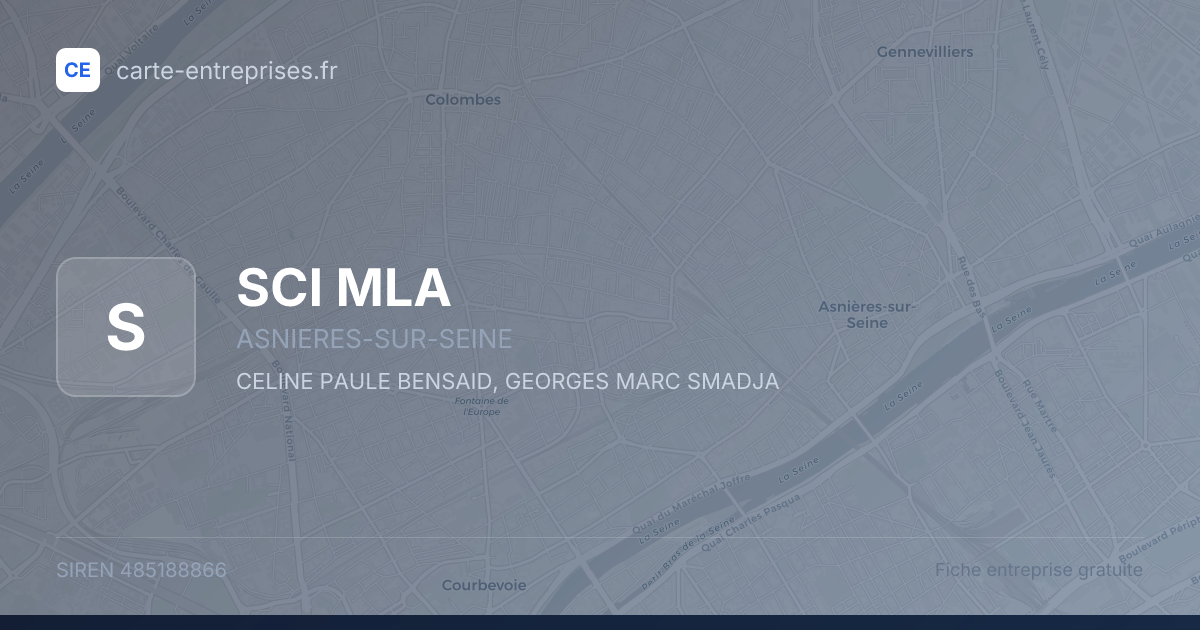 SCI MLA — 485188866 — fiche entreprise