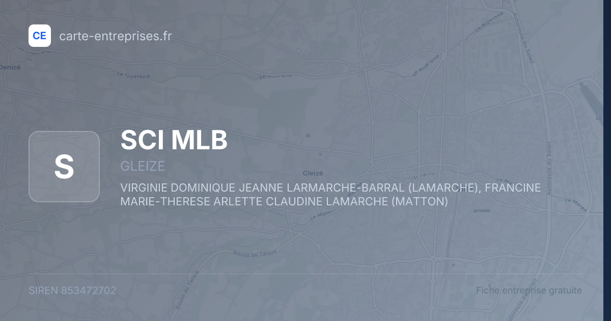 SCI MLB — 853472702 — fiche entreprise