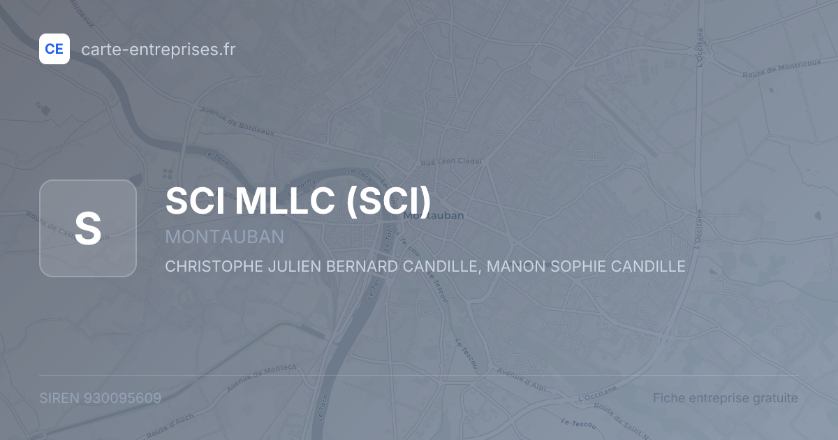 SCI MLLC (SCI) — 930095609 — fiche entreprise