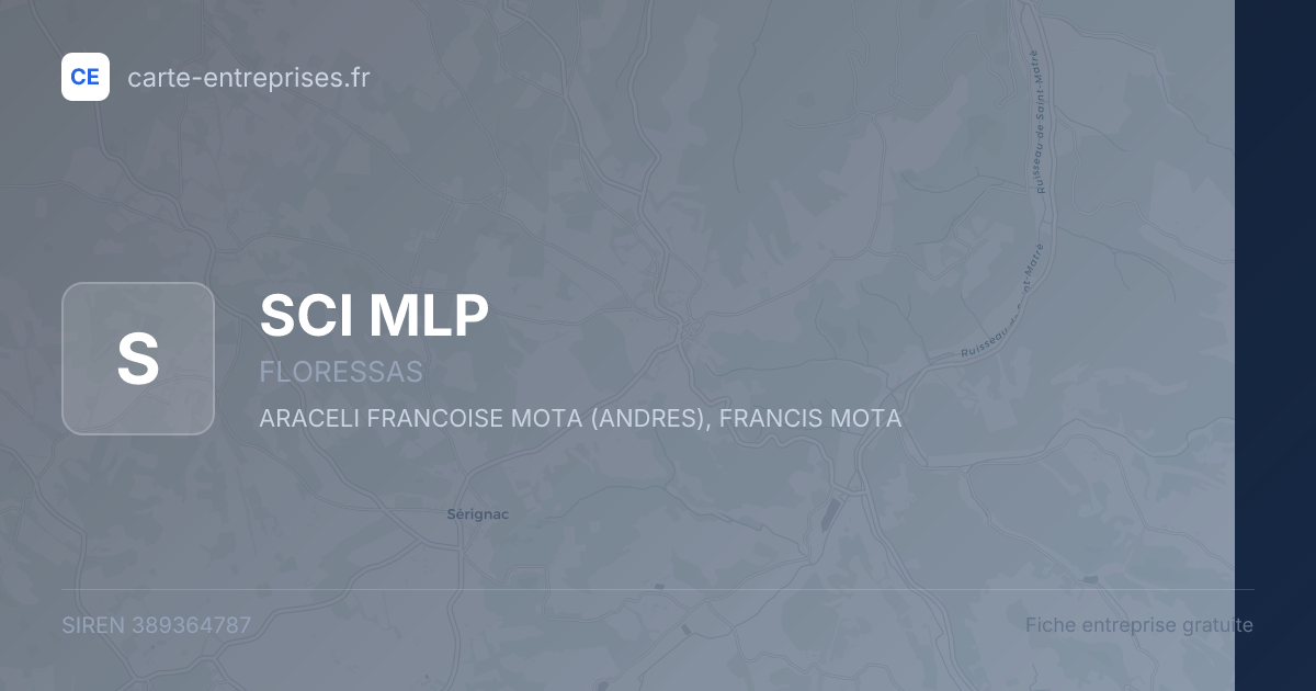 SCI MLP — 389364787 — fiche entreprise