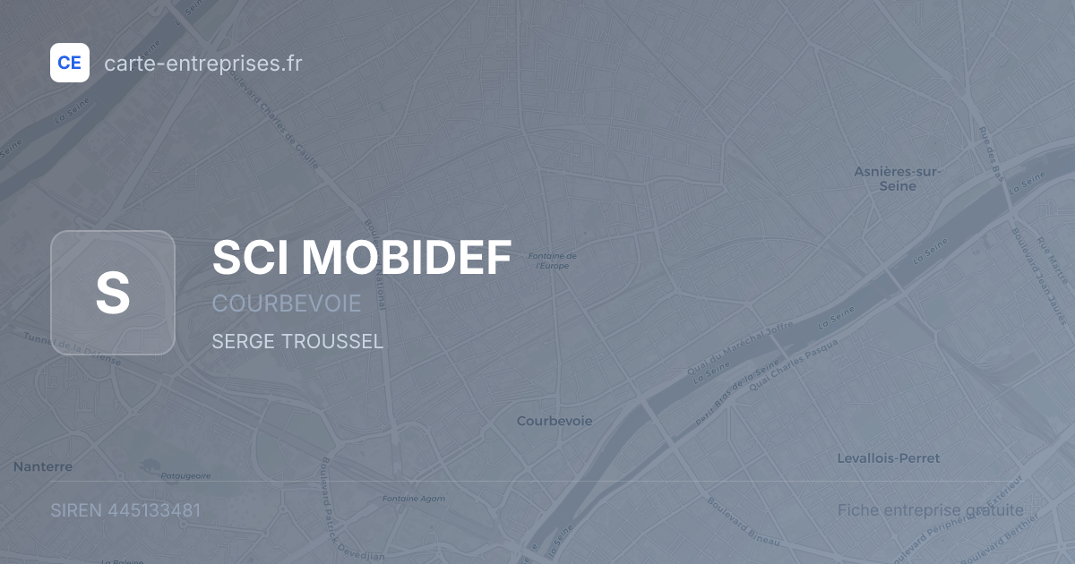 SCI MOBIDEF — 445133481 — fiche entreprise
