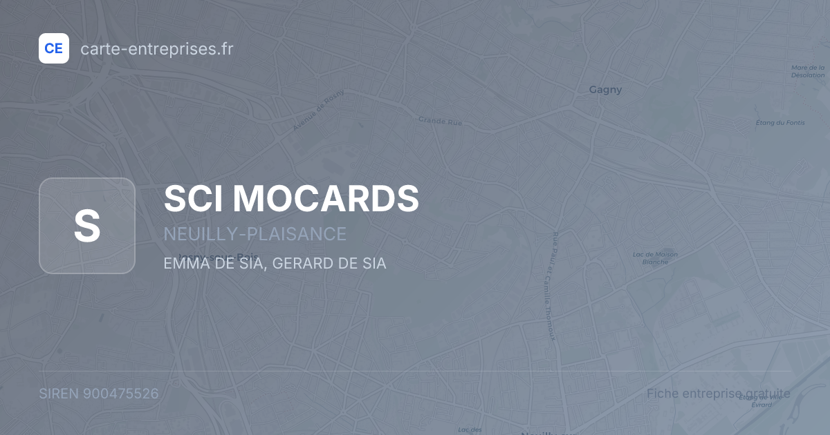SCI MOCARDS — 900475526 — fiche entreprise