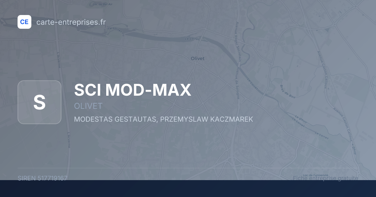 SCI MOD-MAX — 517719167 — fiche entreprise