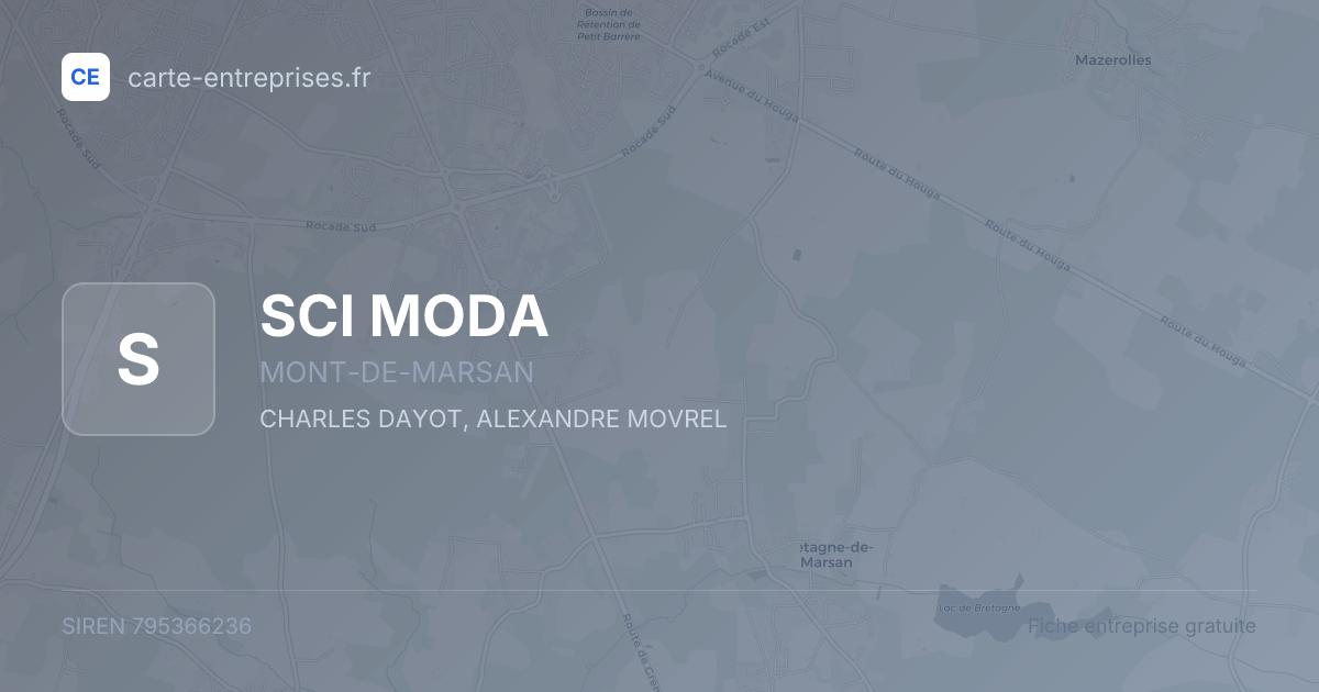 SCI MODA — 795366236 — fiche entreprise