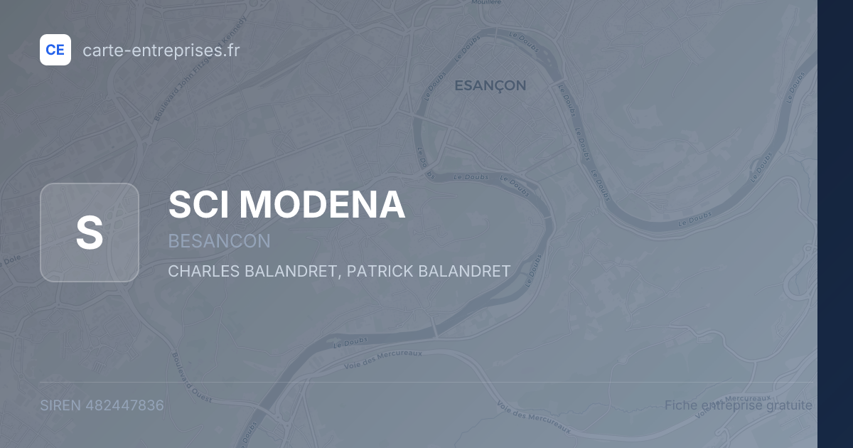 SCI MODENA — 482447836 — fiche entreprise