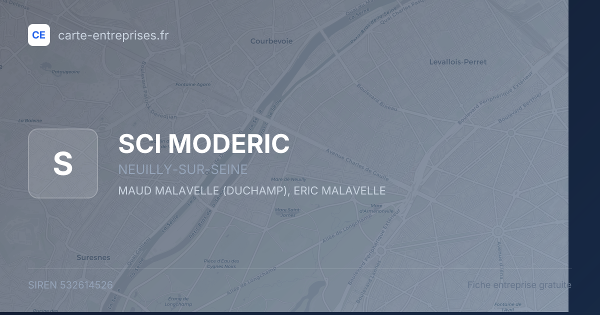 SCI  MODERIC — 532614526 — fiche entreprise