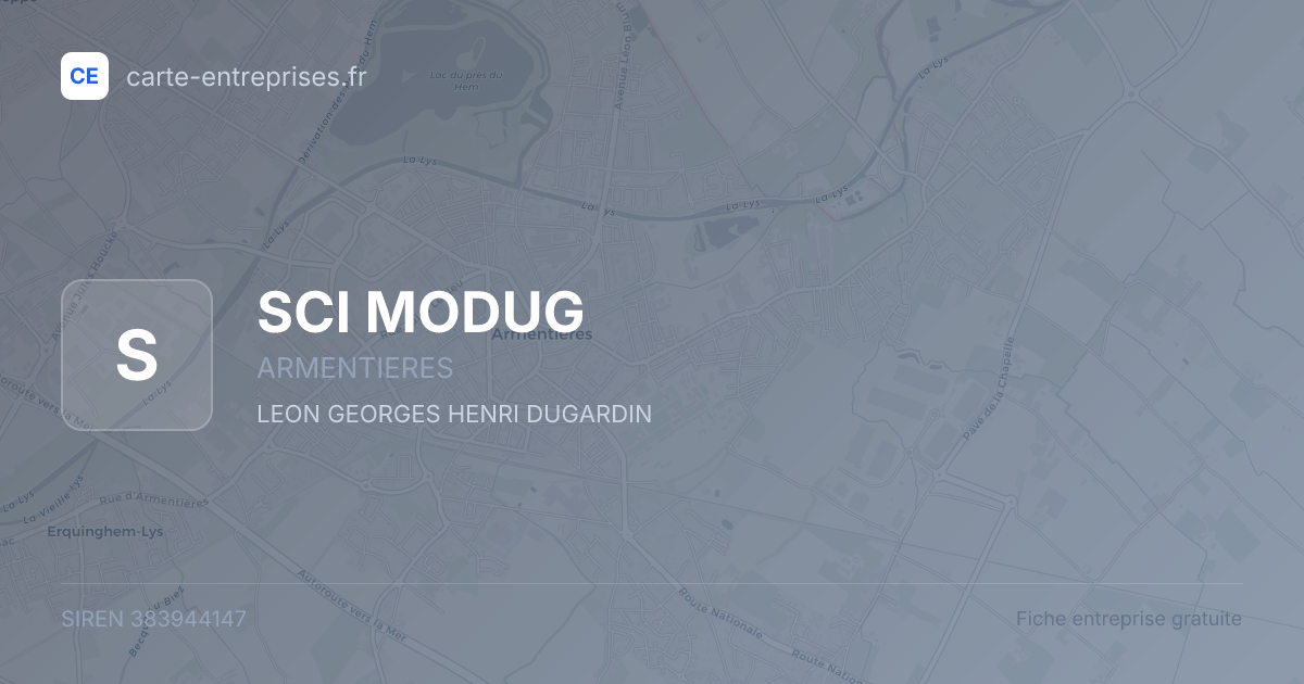 SCI MODUG — 383944147 — fiche entreprise