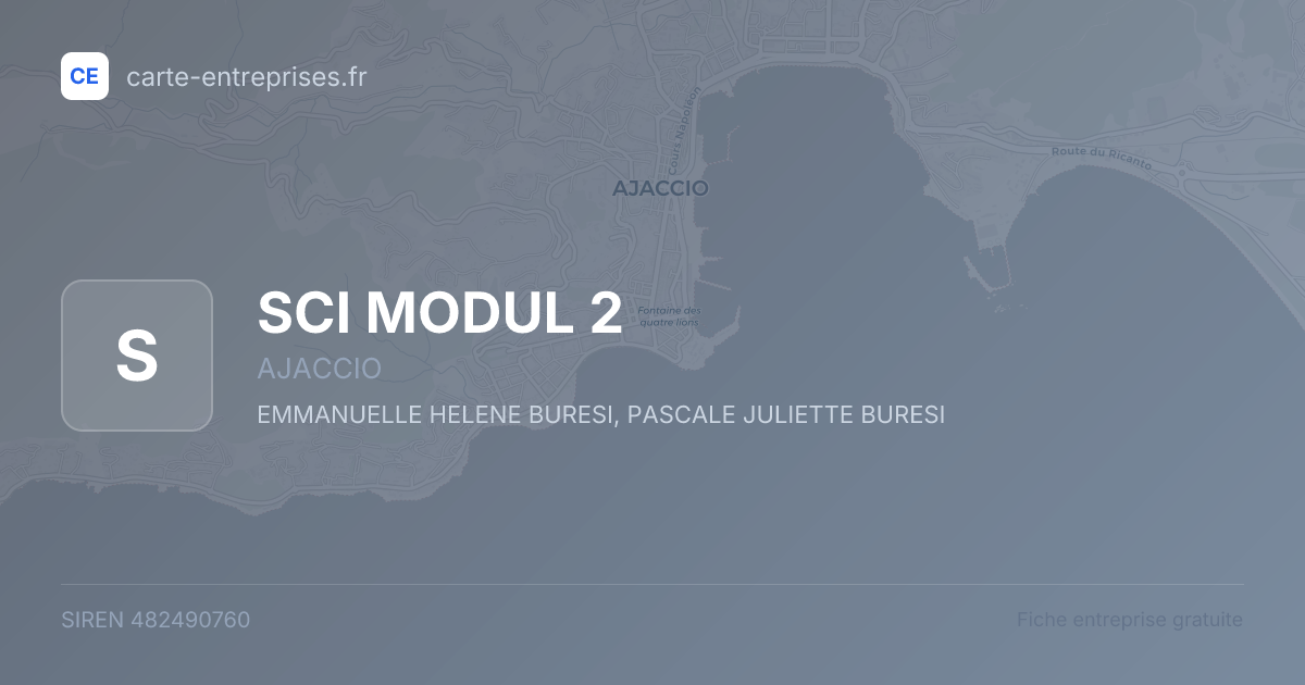 SCI MODUL 2 — 482490760 — fiche entreprise