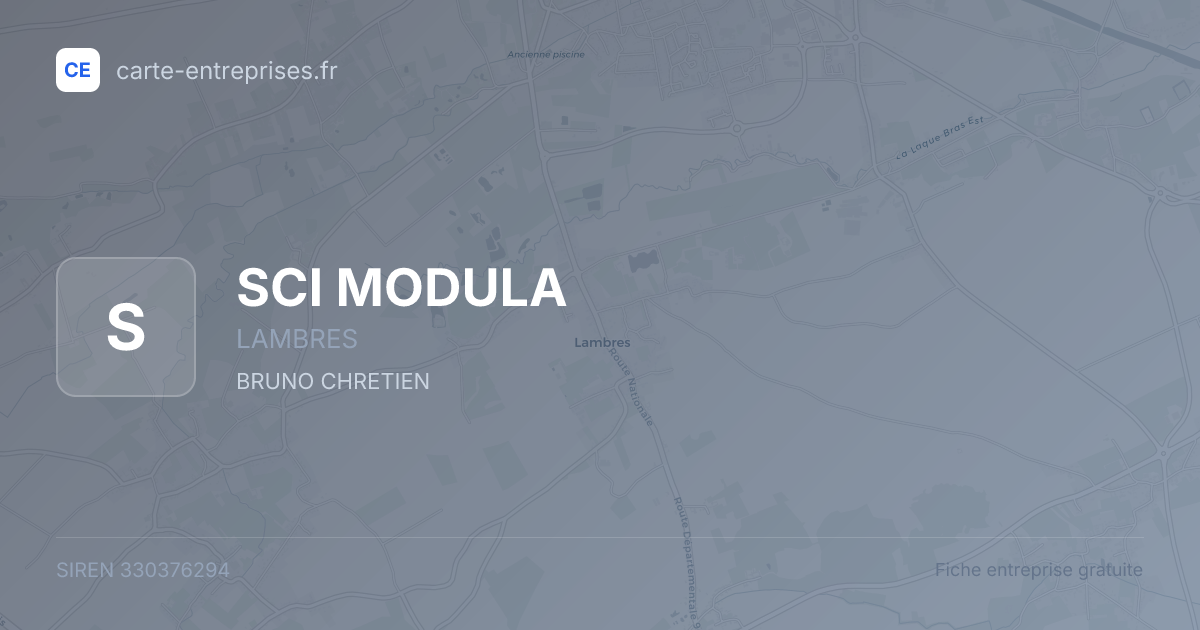 SCI MODULA — 330376294 — fiche entreprise