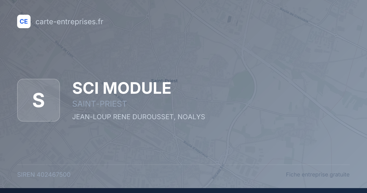 SCI MODULE — 402467500 — fiche entreprise