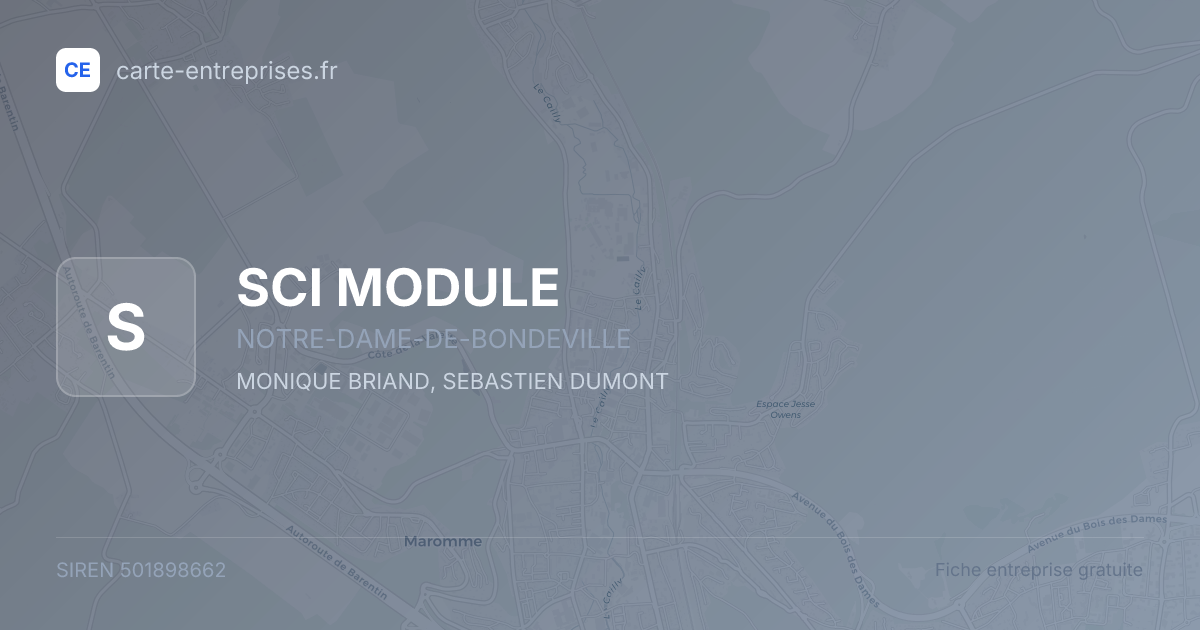 SCI MODULE — 501898662 — fiche entreprise