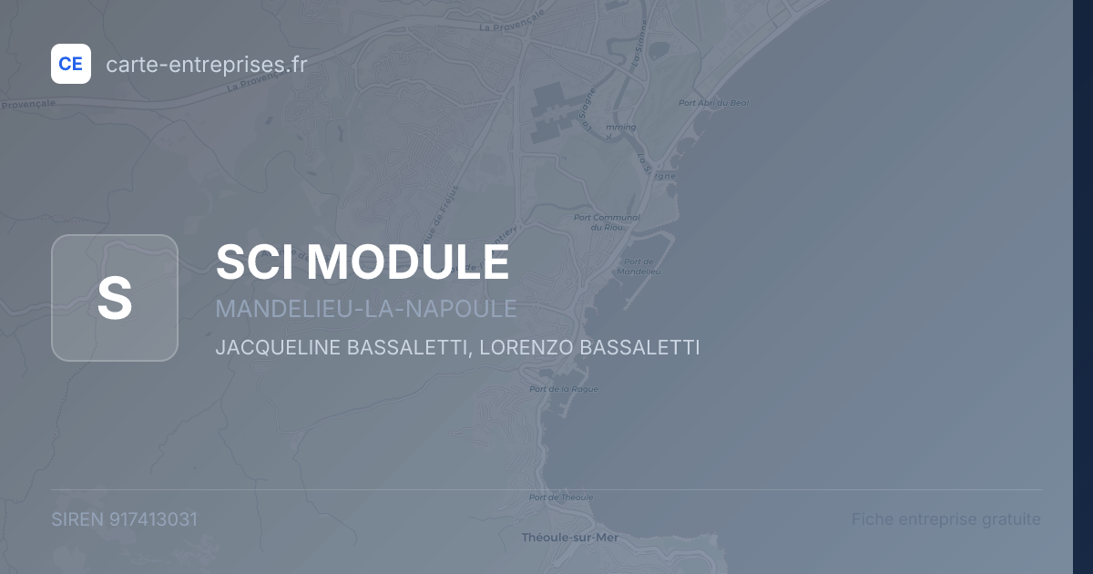 SCI MODULE — 917413031 — fiche entreprise