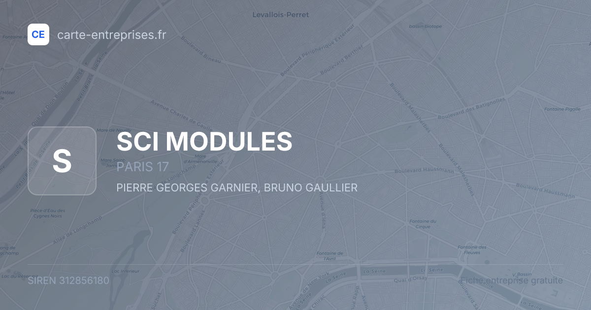 SCI MODULES — 312856180 — fiche entreprise