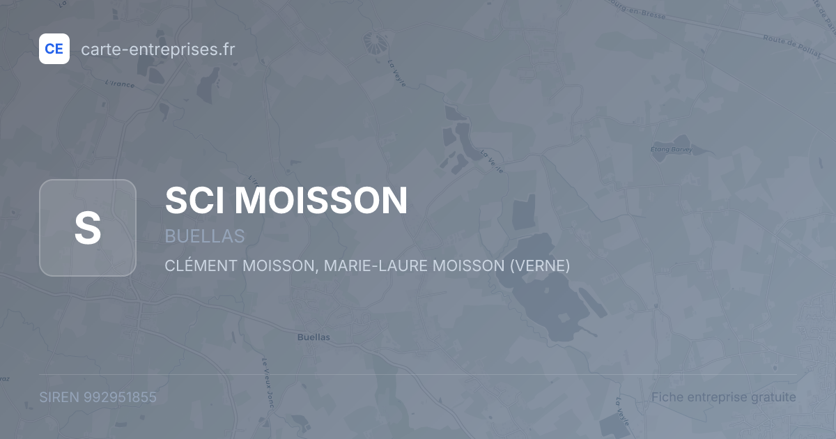 SCI MOISSON — 992951855 — fiche entreprise