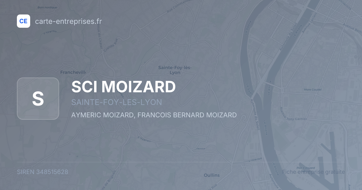 SCI MOIZARD — 348515628 — fiche entreprise