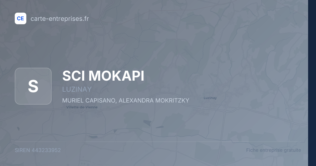 SCI MOKAPI — 443233952 — fiche entreprise