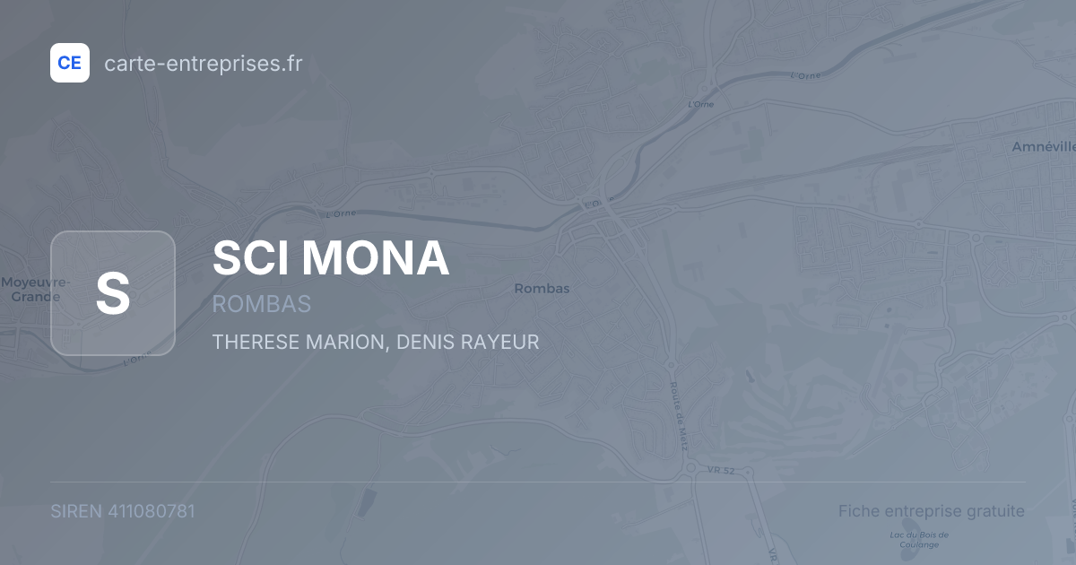 SCI MONA — 411080781 — fiche entreprise