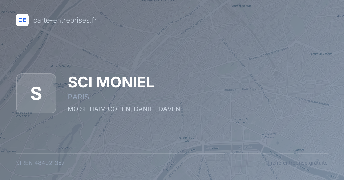 SCI MONIEL — 484021357 — fiche entreprise