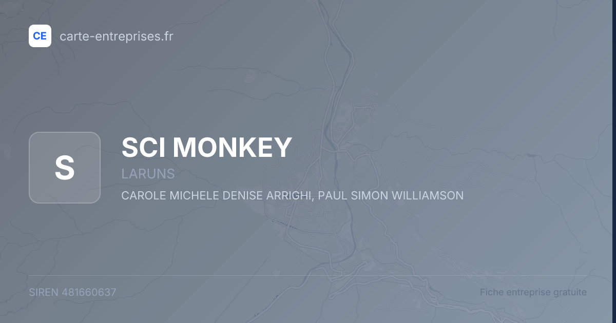 SCI MONKEY — 481660637 — fiche entreprise