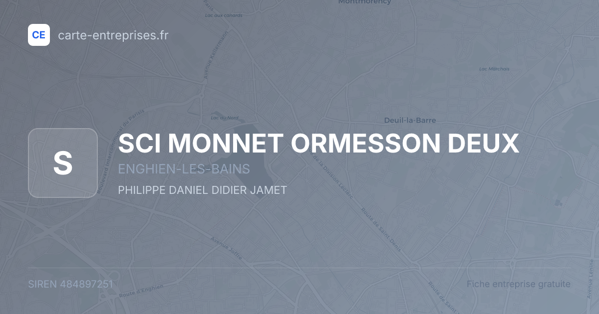 SCI MONNET ORMESSON DEUX — 484897251 — fiche entreprise