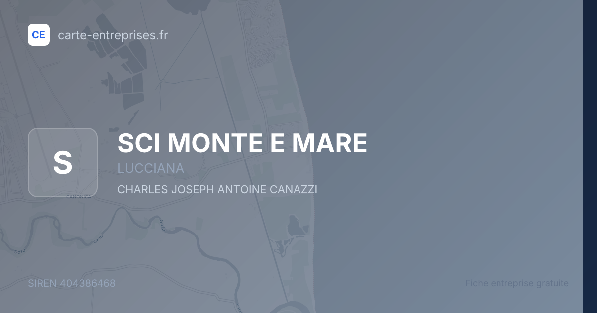 SCI MONTE E MARE — 404386468 — fiche entreprise