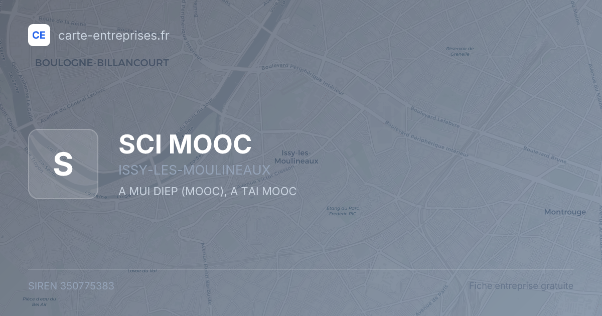 SCI MOOC — 350775383 — fiche entreprise