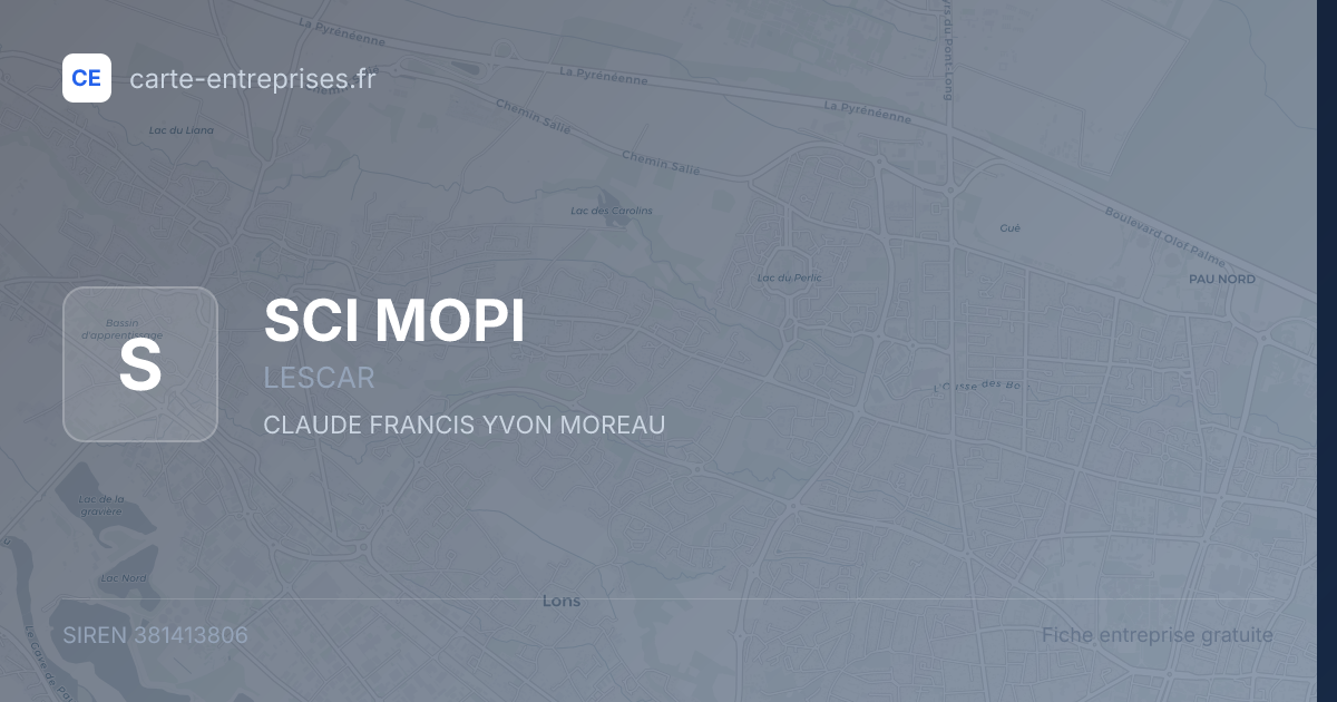 SCI MOPI — 381413806 — fiche entreprise