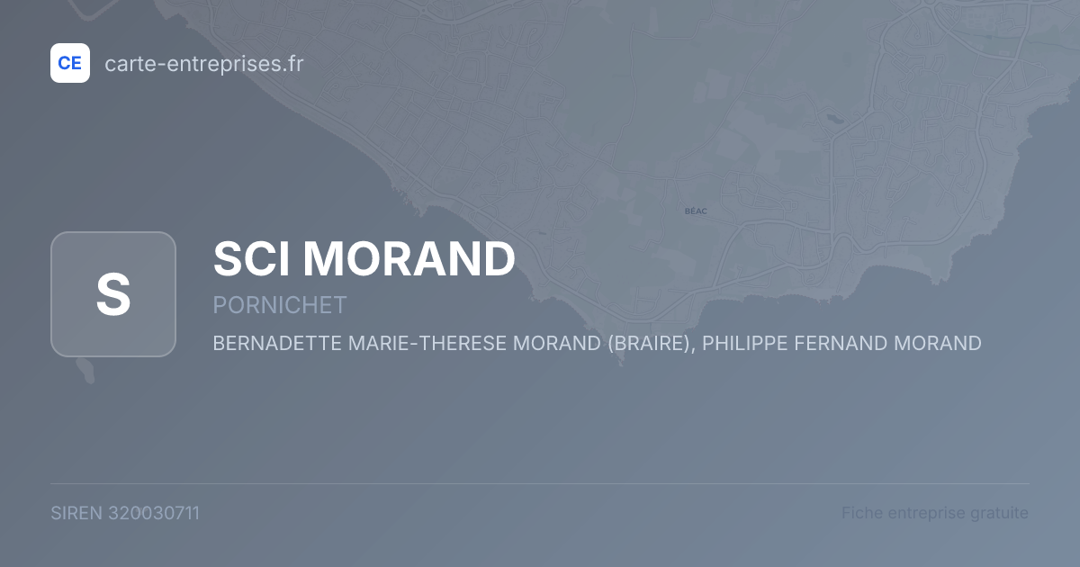 SCI MORAND — 320030711 — fiche entreprise