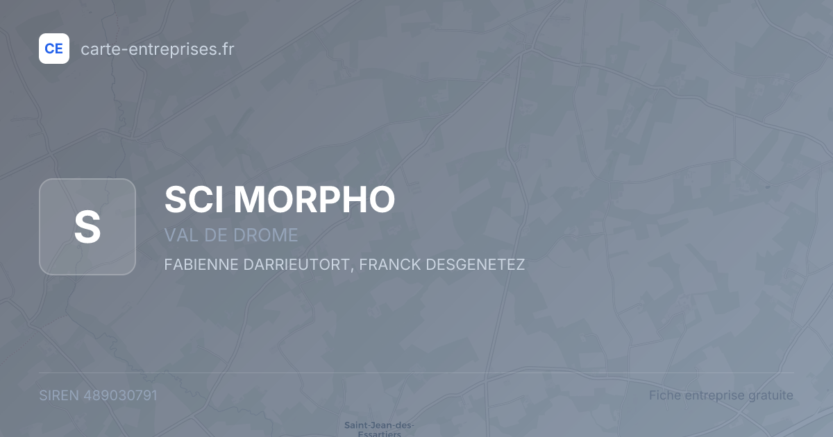 SCI MORPHO — 489030791 — fiche entreprise