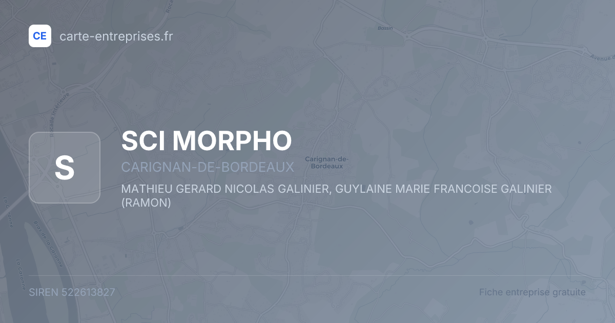 SCI MORPHO — 522613827 — fiche entreprise