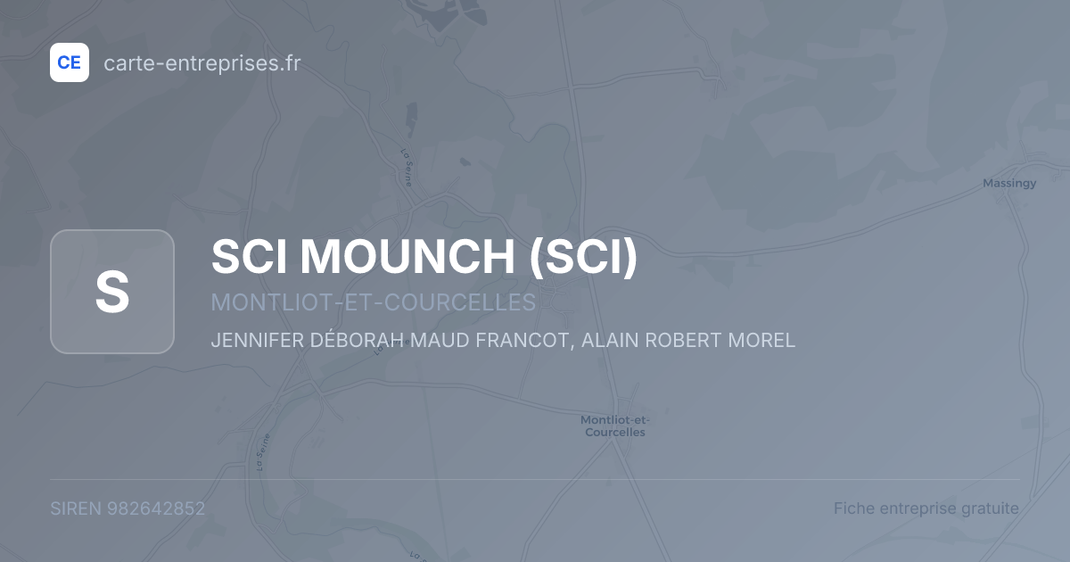 SCI MOUNCH (SCI) — 982642852 — fiche entreprise