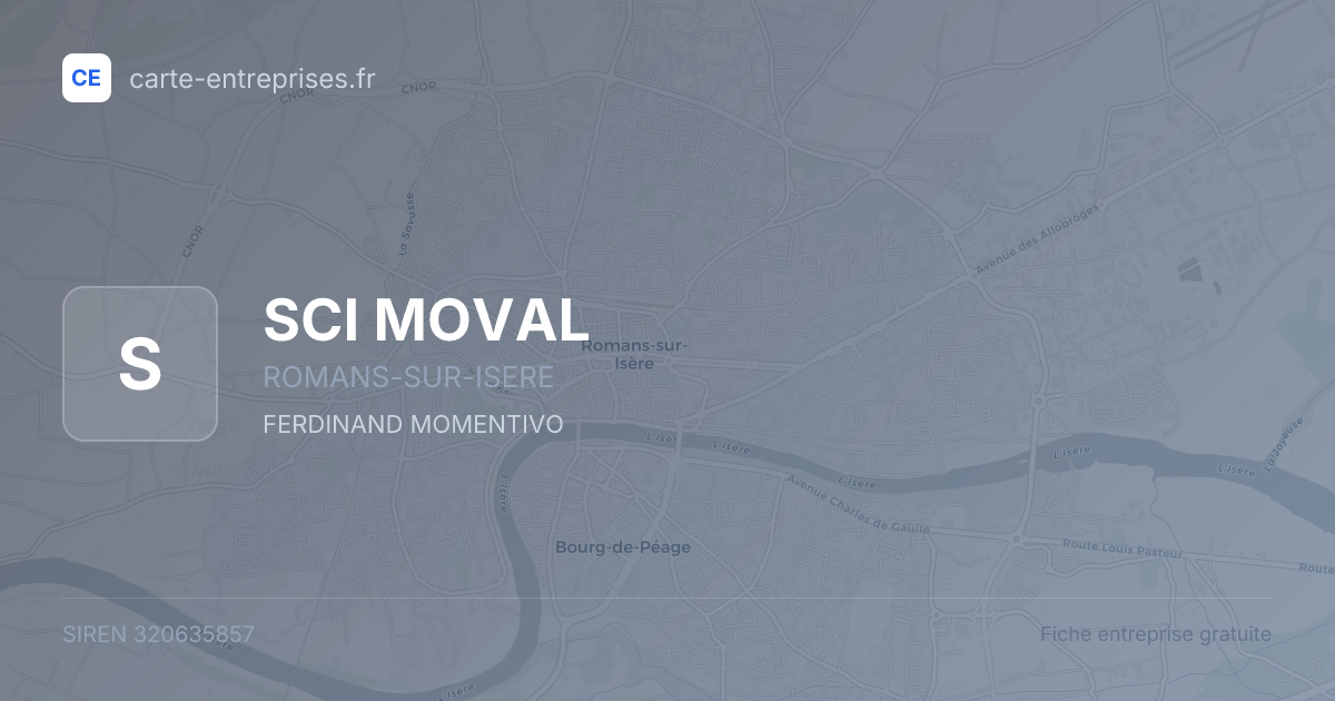 SCI MOVAL — 320635857 — fiche entreprise