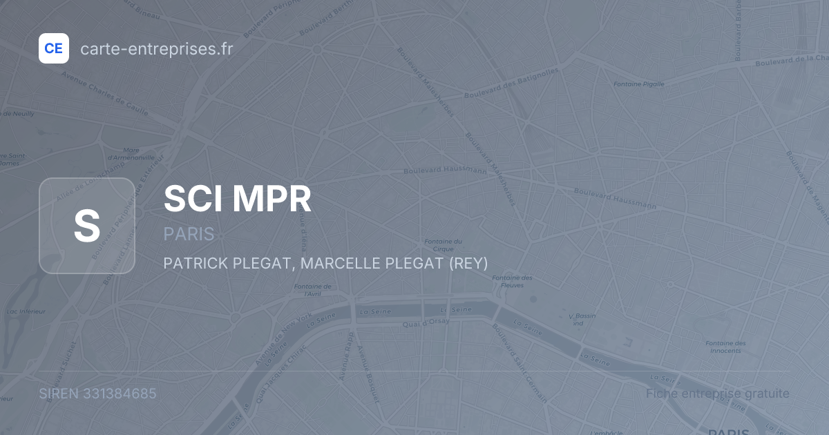 SCI MPR — 331384685 — fiche entreprise