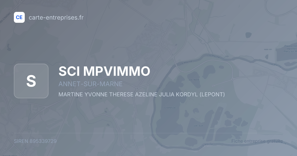 SCI MPVIMMO — 895339729 — fiche entreprise