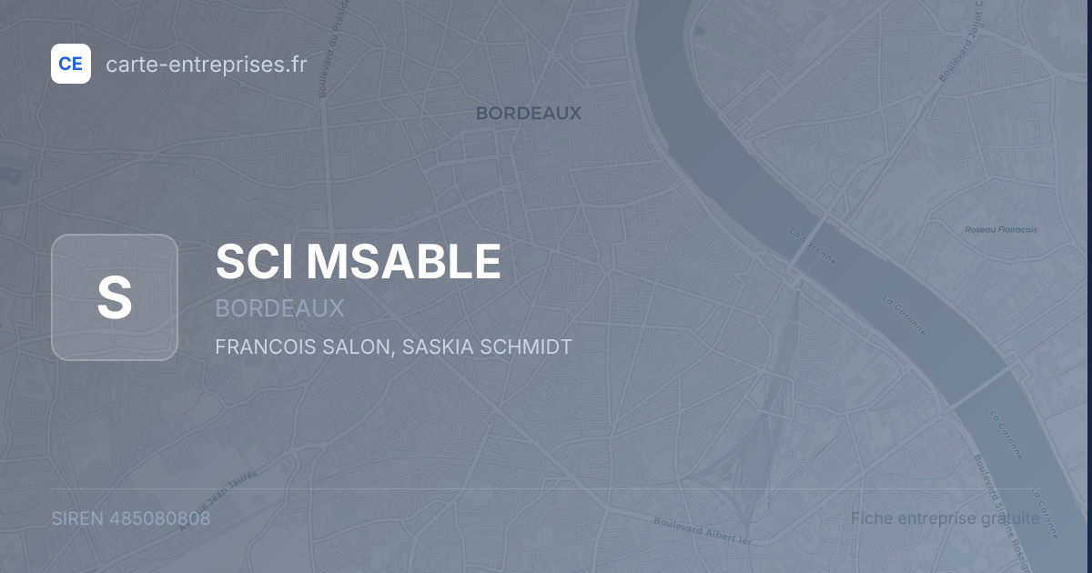 SCI MSABLE — 485080808 — fiche entreprise