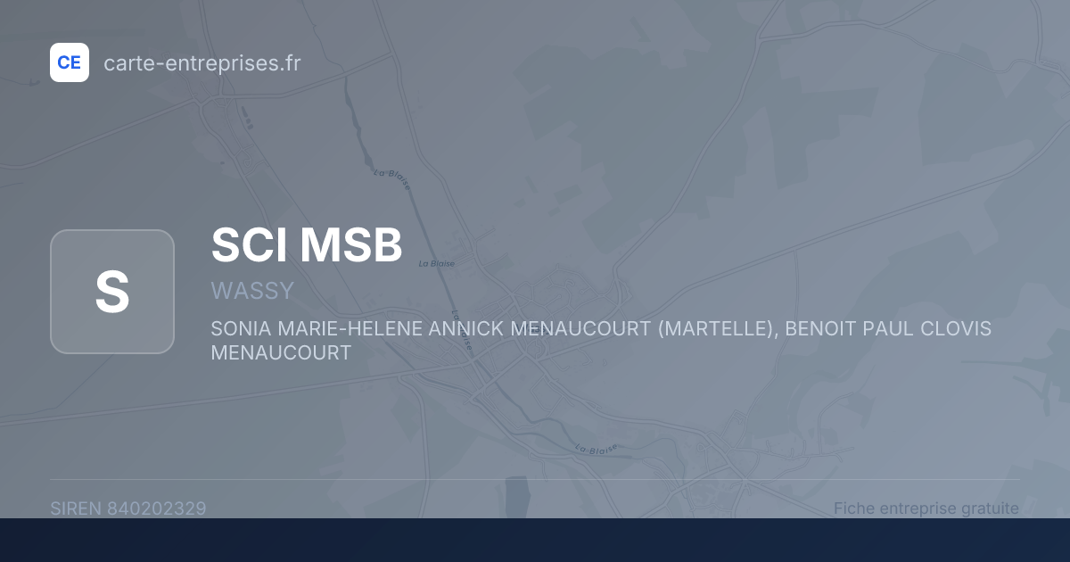 SCI MSB — 840202329 — fiche entreprise