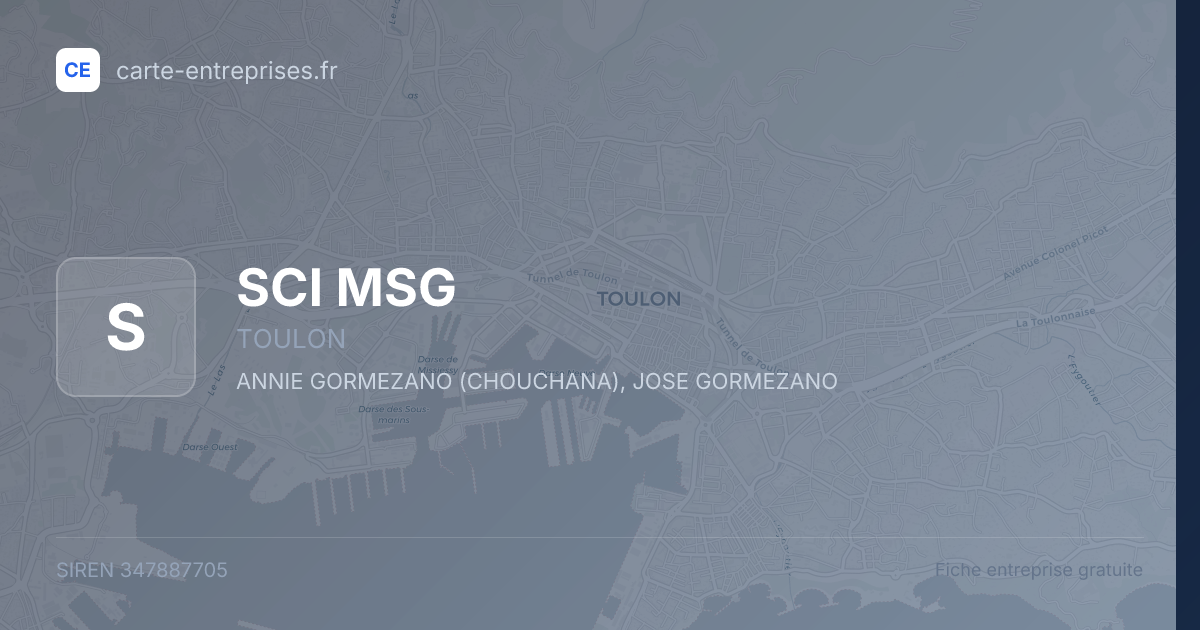 SCI MSG — 347887705 — fiche entreprise