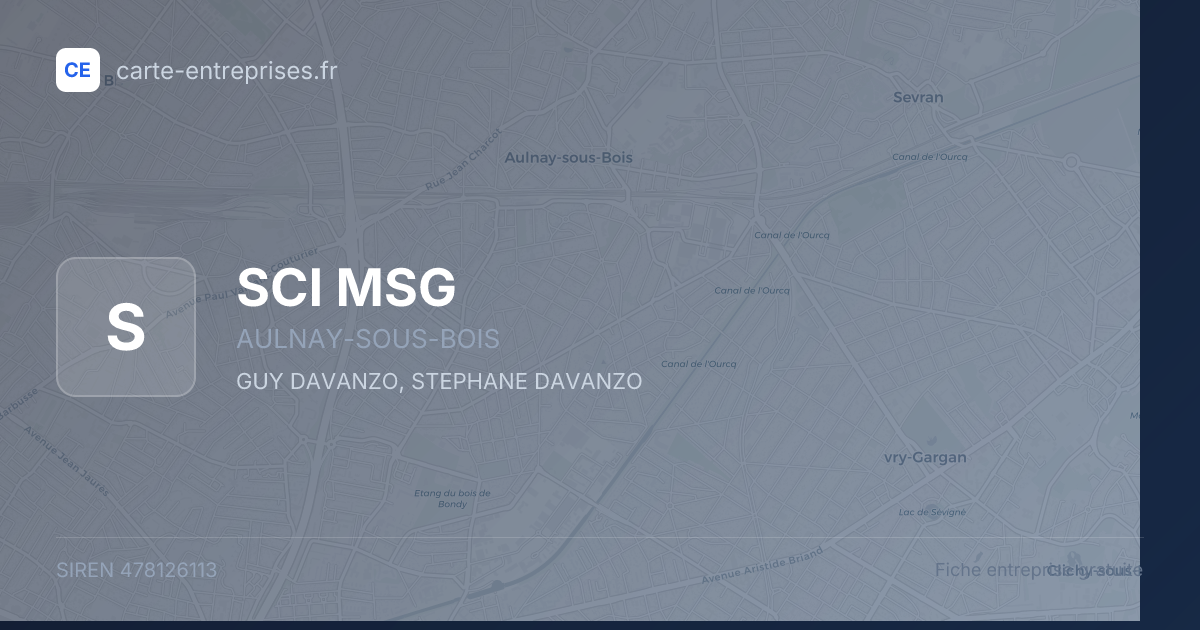 SCI MSG — 478126113 — fiche entreprise