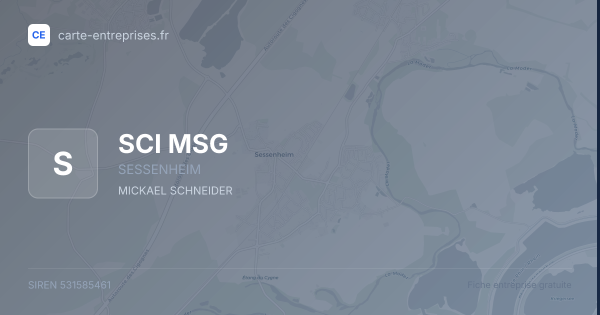 SCI MSG — 531585461 — fiche entreprise